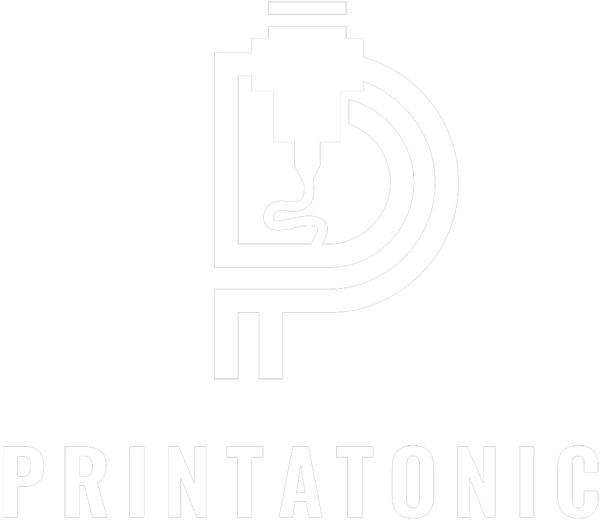 Logo Printatonic Transparente Letras Blancas | Imprimir en 3D Barato